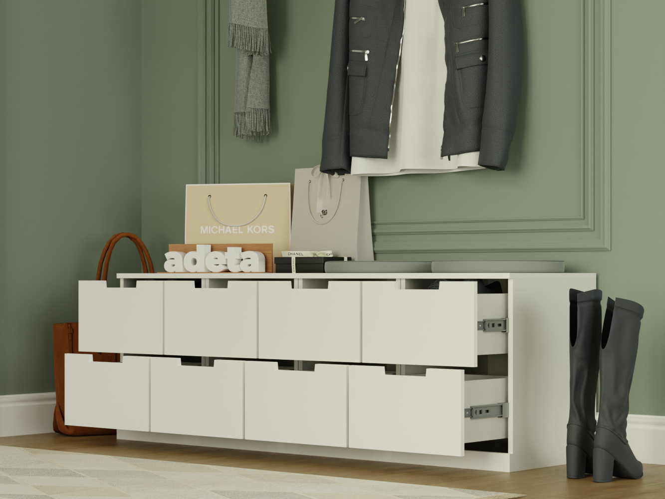 Комод Нордли 24 white ИКЕА (IKEA) изображение товара