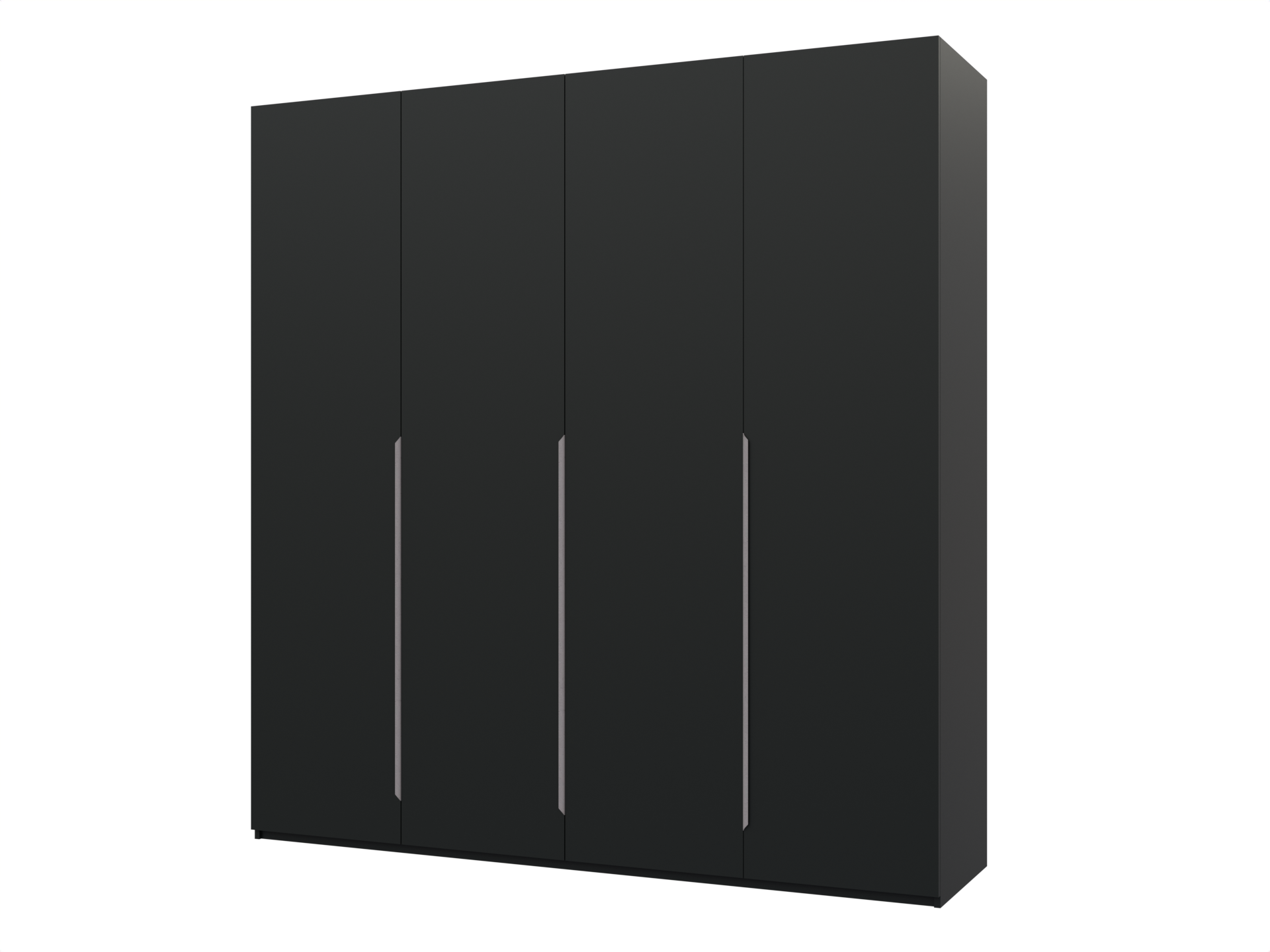 Распашной шкаф Пакс Альхейм 14 black (silver) ИКЕА (IKEA) изображение товара