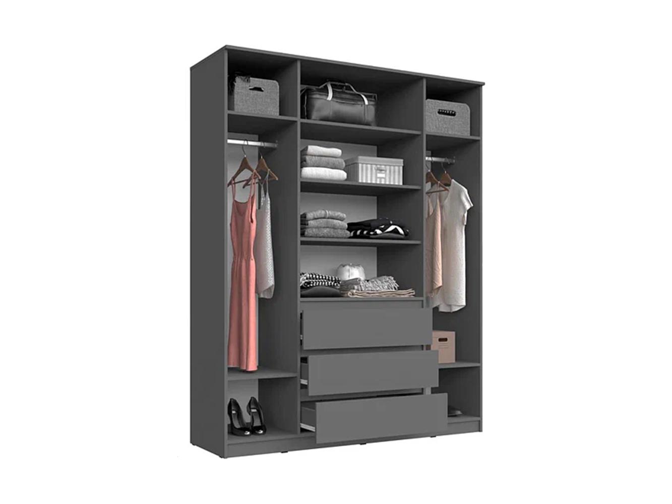 Распашной шкаф Мальм 315 grey ИКЕА (IKEA) изображение товара