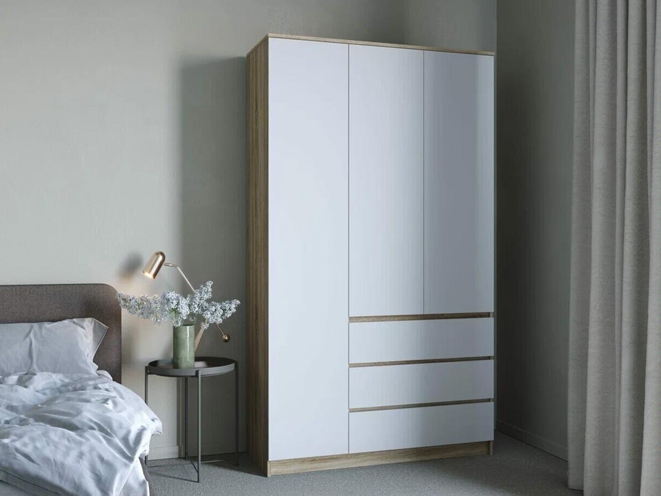 Распашной шкаф Мальм 314 oak white ИКЕА (IKEA) изображение товара